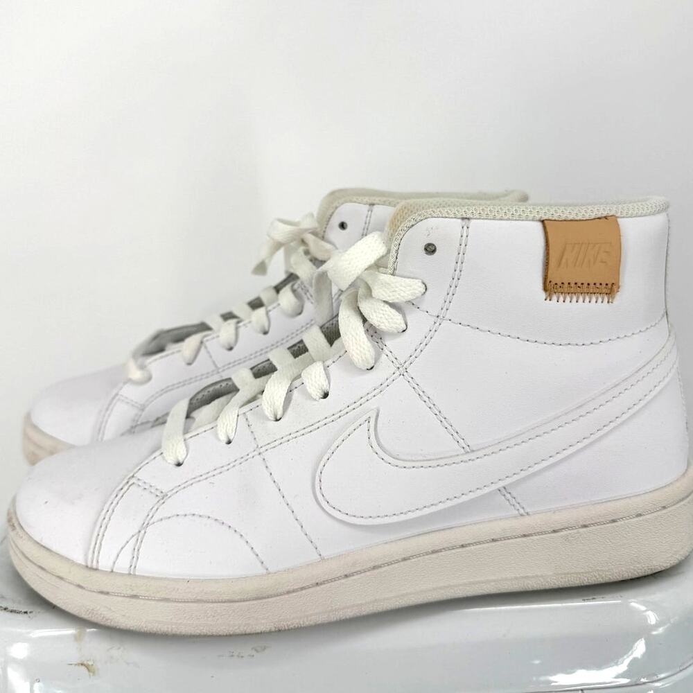 Nike Court Royale 2 Mid Sneakers Triple White Women's Size 7.5